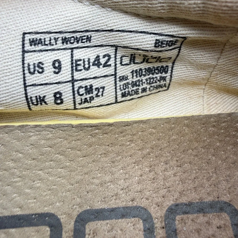 Hey Dude Wally Woven Shoes Mens 9 Beige Slip On Loafers Casual‎ Outdoors